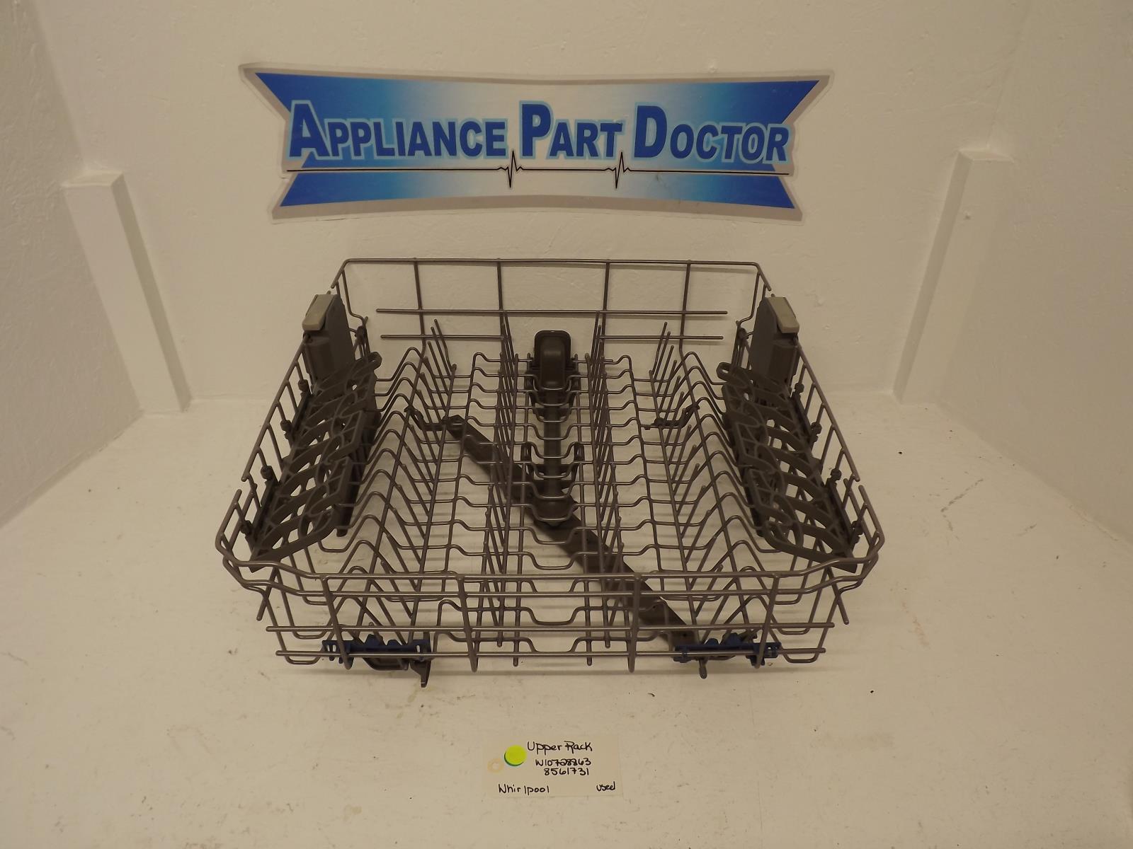 Whirlpool Dishwasher W10728863 8561731 Upper Rack Used Whirlpool Dishwasher W10728863 8561731 Upper Rack Used